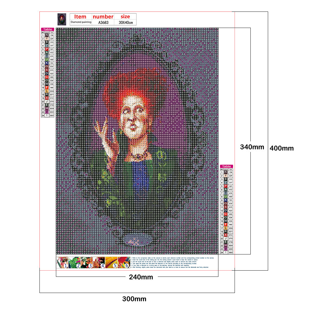 Halloween Character - Full Round Drill Diamond Painting 30*40CM
