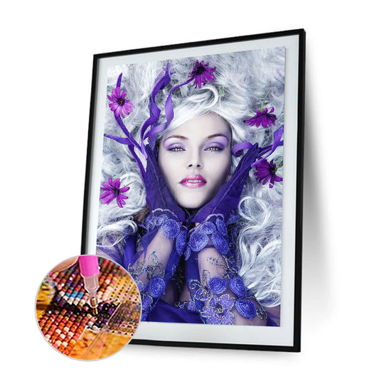 Beautiful Woman - Full Round Drill Diamond Painting 30*40CM
