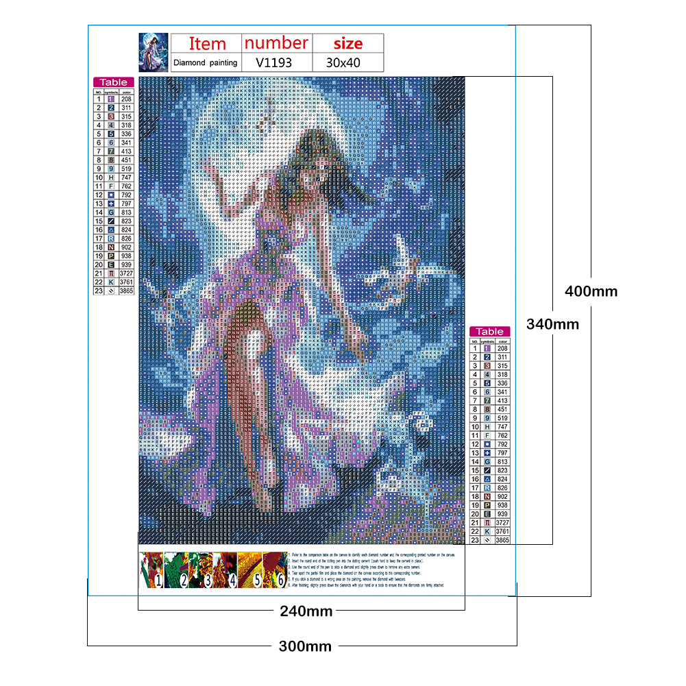 Beautiful Woman - Full Round Drill Diamond Painting 30*40CM