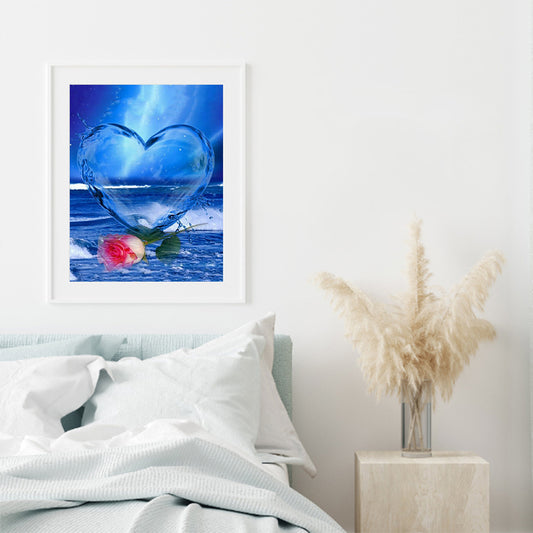 Heart Rose - Full Round Drill Diamond Painting 30*40CM