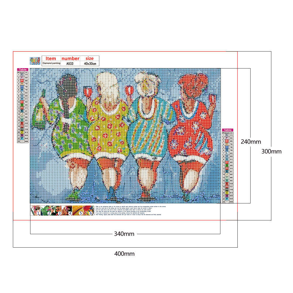 Fat Lady - Full Round Drill Diamond Painting 40*30CM