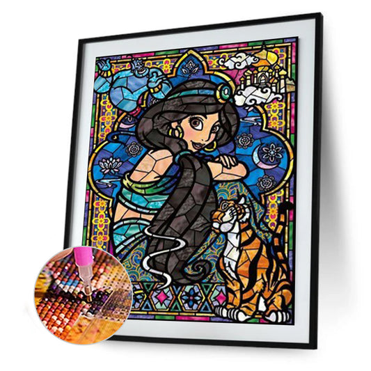 Glass Cartoon - Full Round Drill Diamond Painting 30*40CM