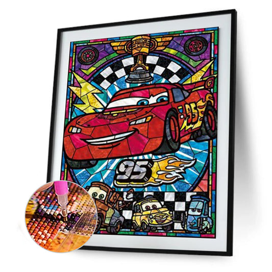 Glass Cartoon - Full Round Drill Diamond Painting 30*40CM