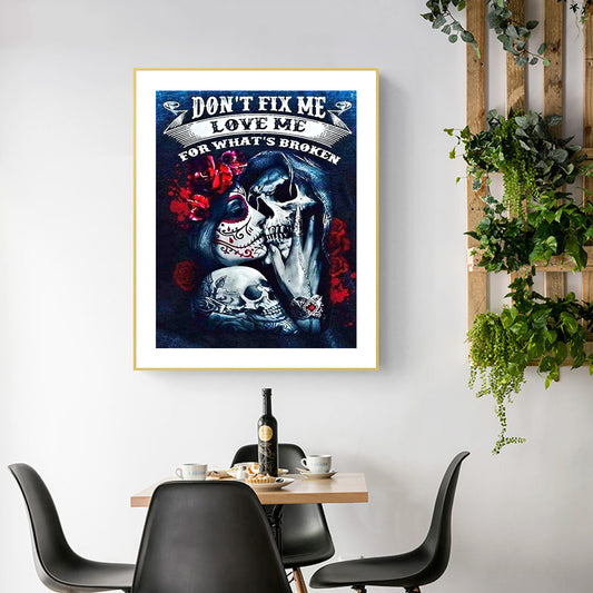 Skull - Full Round Drill Diamond Painting 30*40CM