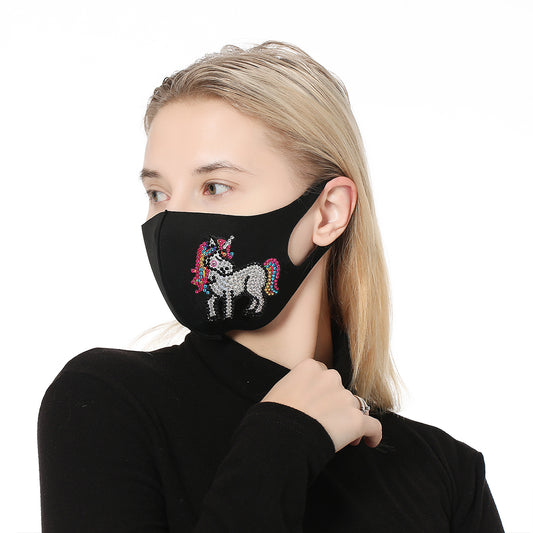 DIY Partial Diamond Painting Mask with Chain Kit Mosaic Decorative Masks