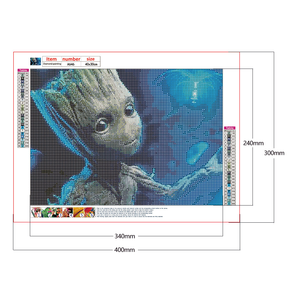 Wooden Child - Full Round Drill Diamond Painting 40*30CM