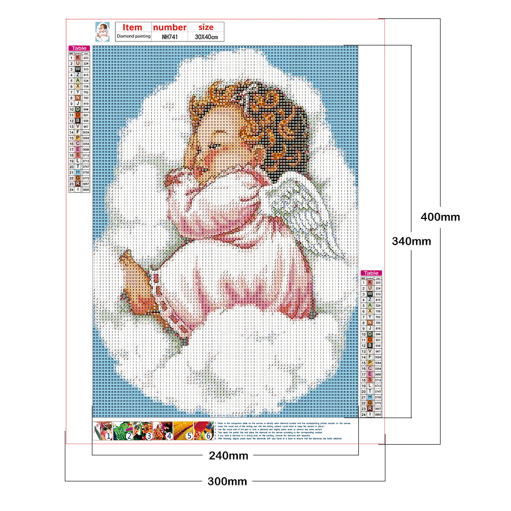 Cloud Angel - Full Round Drill Diamond Painting 30*40CM