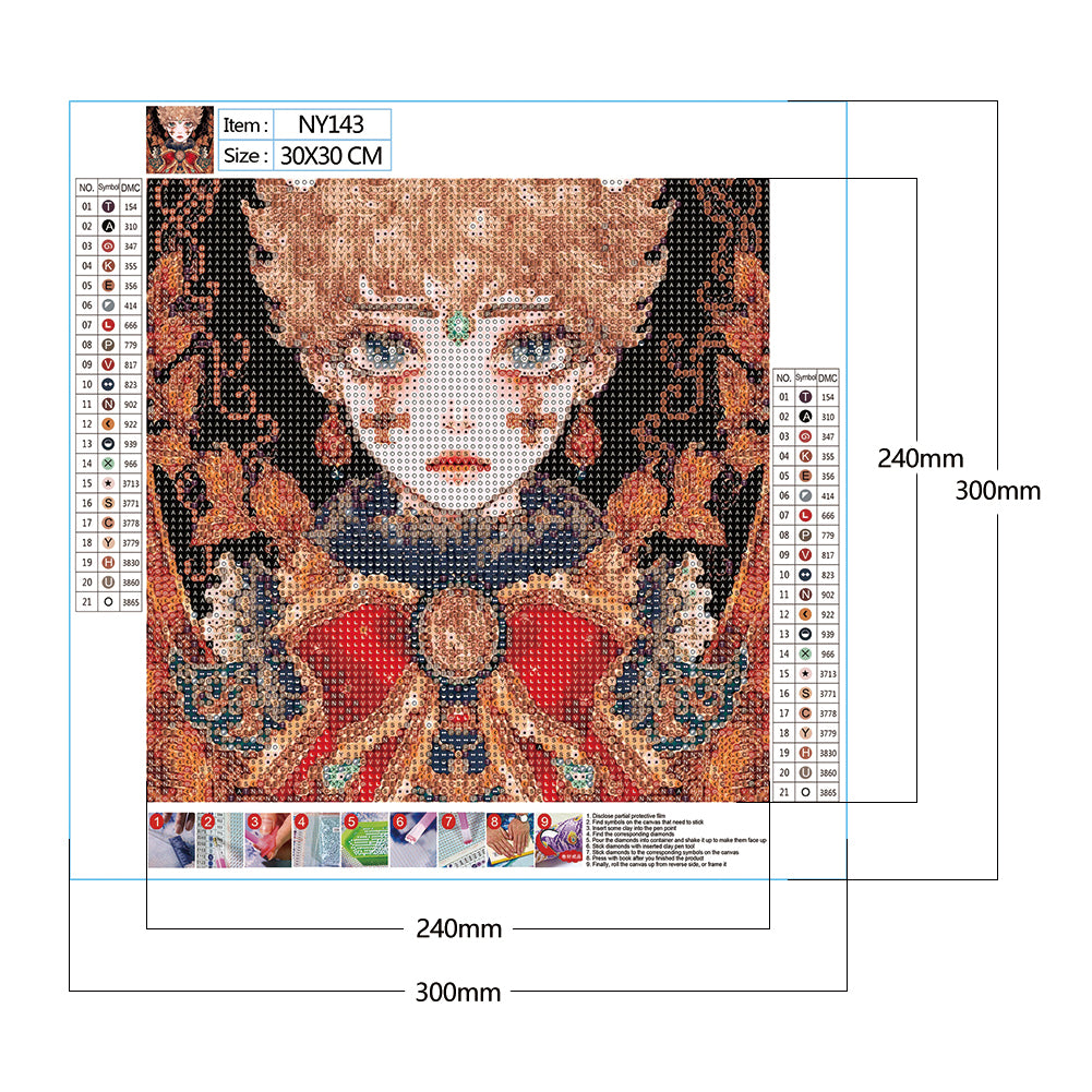 Butterfly Beauty - Full Round Drill Diamond Painting 30*30CM