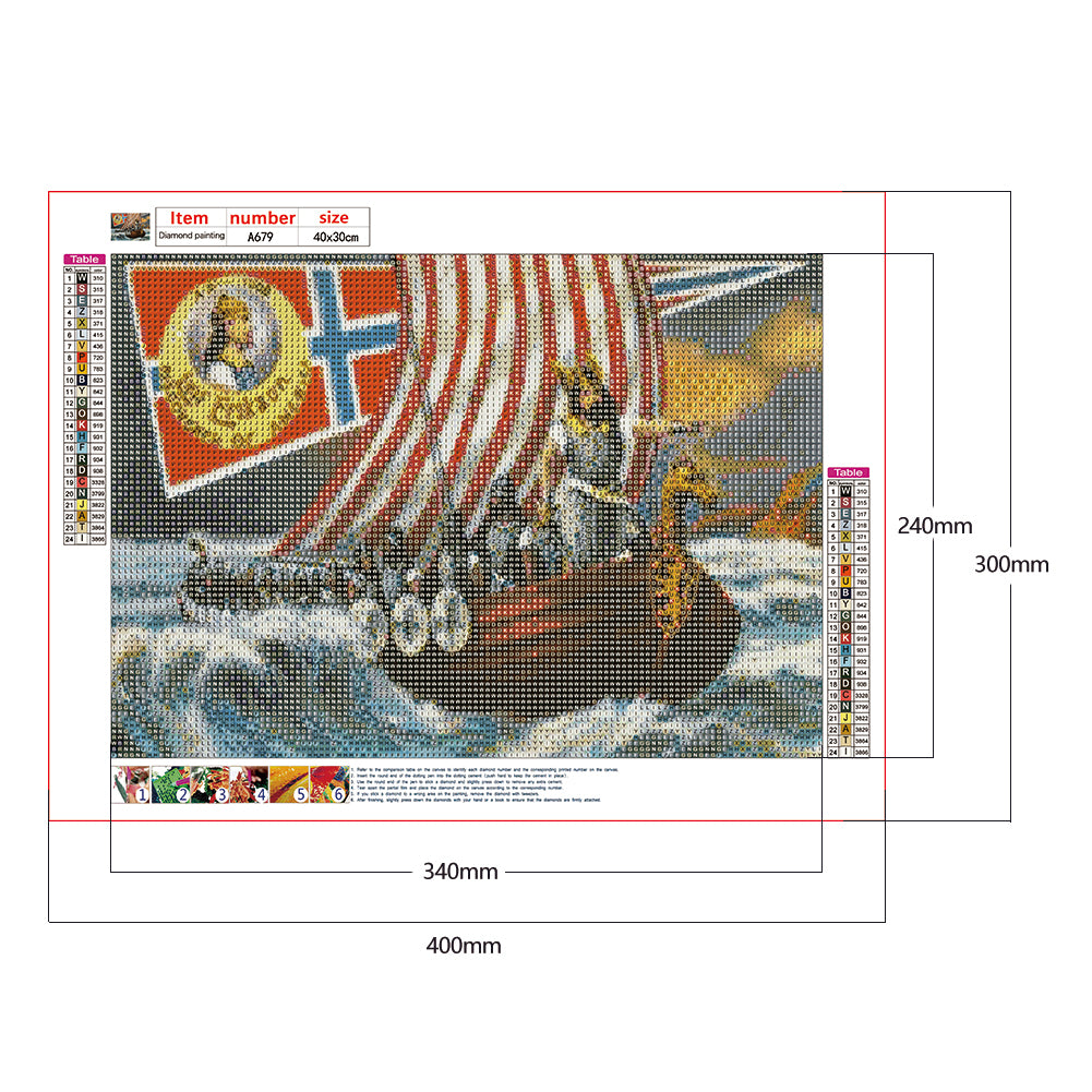 Maritime Voyage - Full Round Drill Diamond Painting 40*30CM