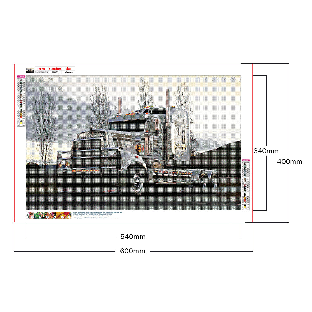 Truck Poster - Full Round Drill Diamond Painting 60*40CM