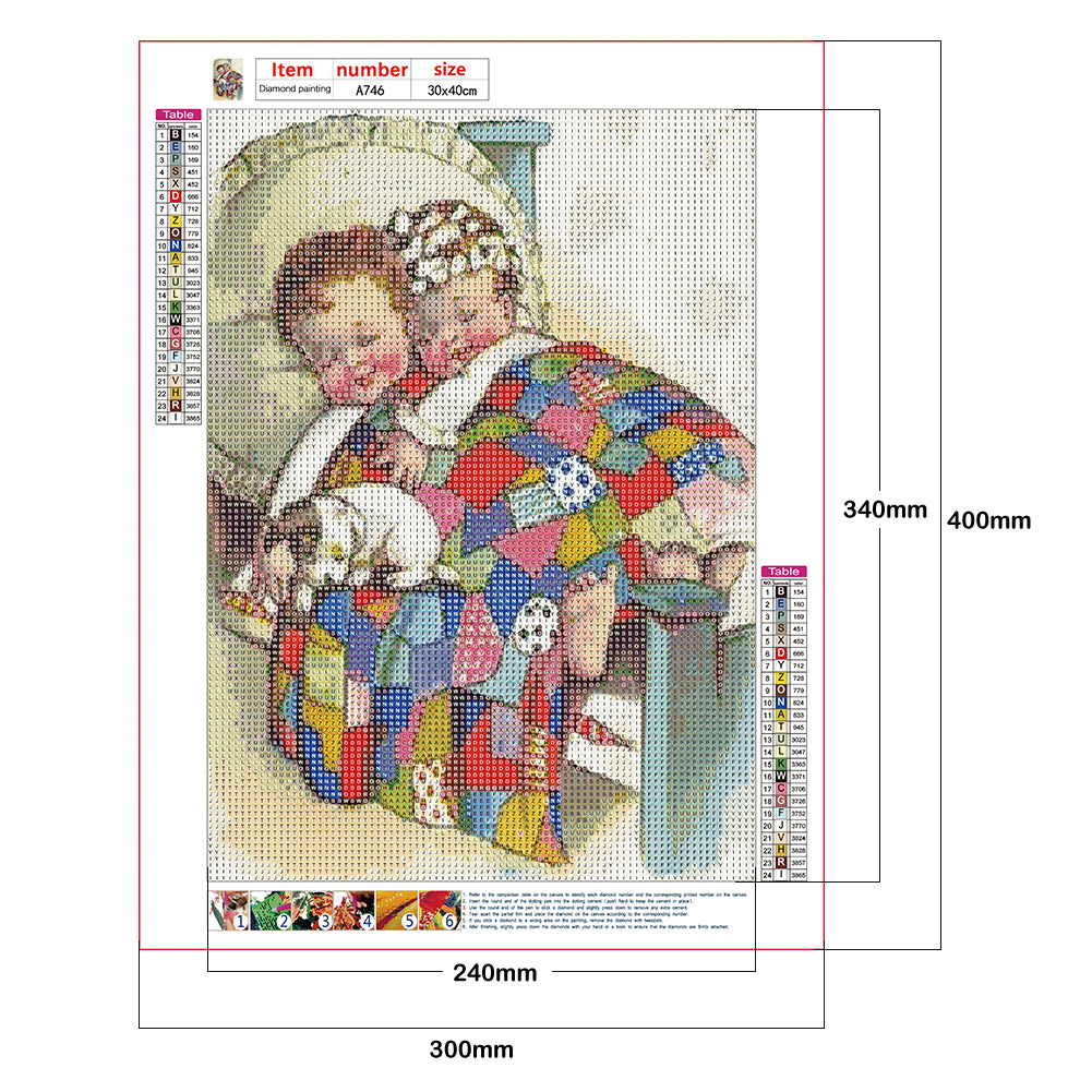 Sleeping Baby - Full Round Drill Diamond Painting 30*40CM