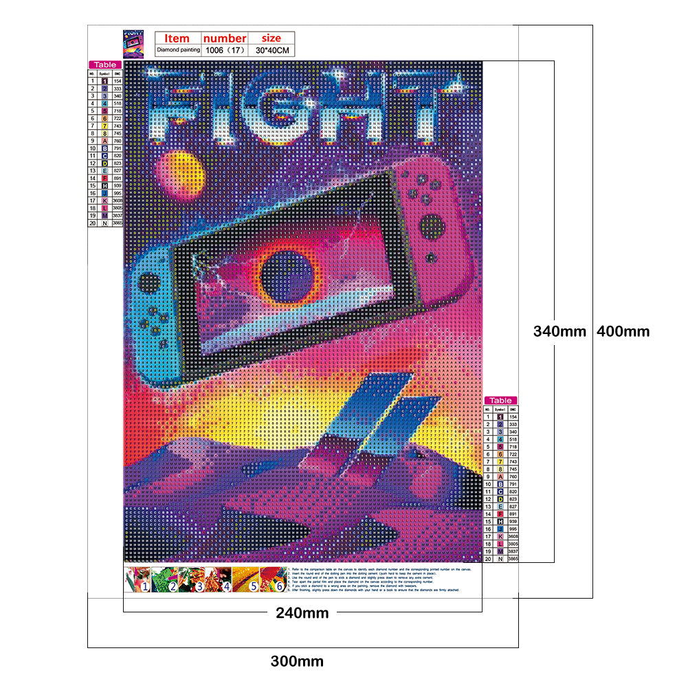 Game - Full Round Drill Diamond Painting 30*40CM