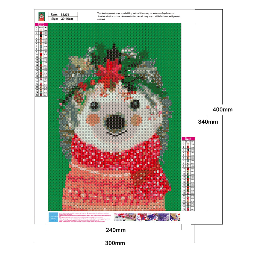 Hedgehog - Full Round Drill Diamond Painting 30*40CM