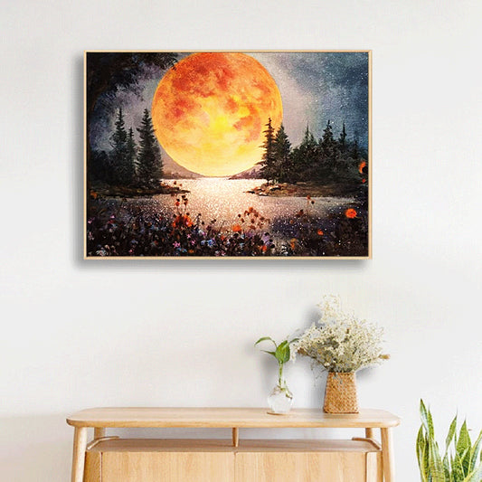 Big Moon - Full Round Drill Diamond Painting 40*30CM