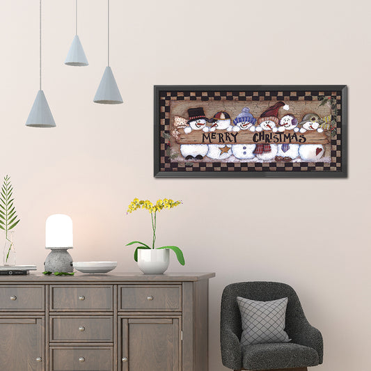 Snowman - Full Round Drill Diamond Painting 50*25CM