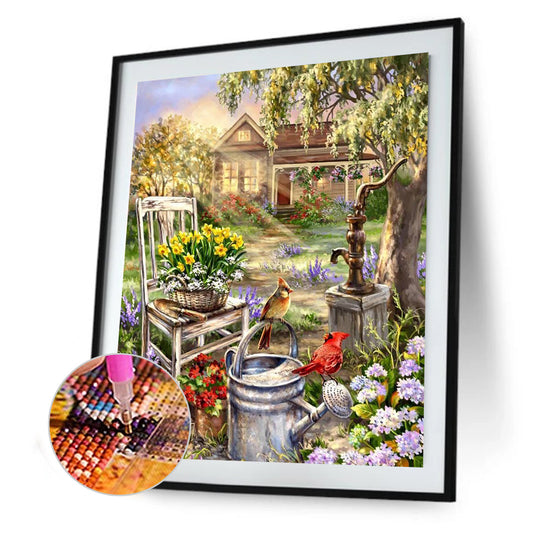 Mountain Landscape - Full Round Drill Diamond Painting 30*40CM