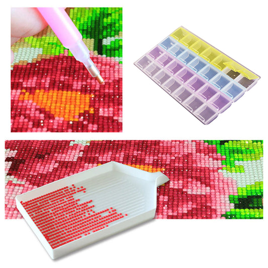 Portable Diamond Painting Storage Box Shockproof Beads Case Accessories