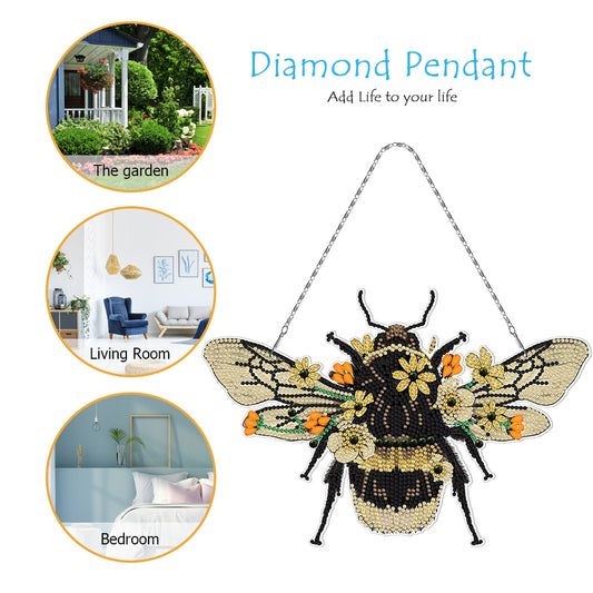 DIY Diamond Special Shape Partial Drill Acrylic Pendant DIY Hanging Decor