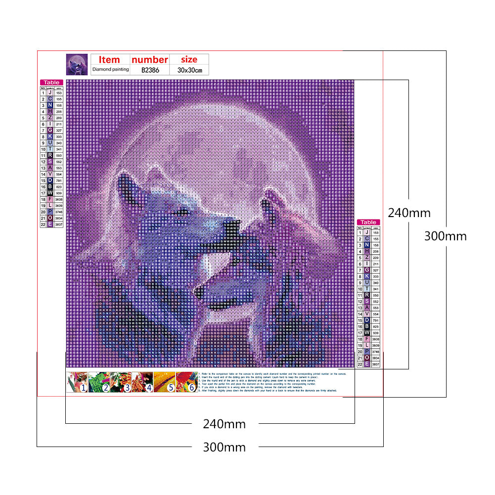 Wolf - Full Round Drill Diamond Painting 30*30CM