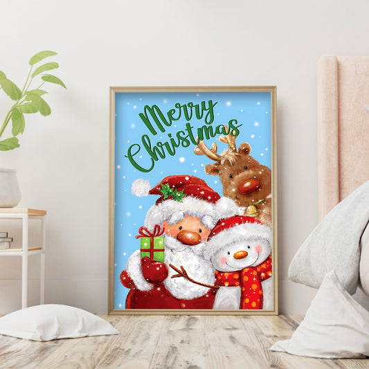 Merry Christmas - Full Round Drill Diamond Painting 30*40CM