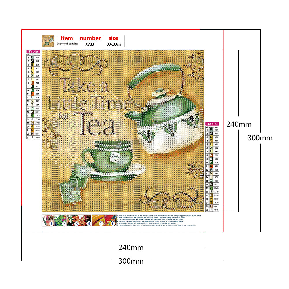 Tea Time - Full Round Drill Diamond Painting 30*30CM