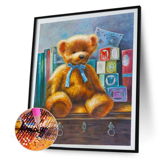 Cartoon Bear - Full Round Drill Diamond Painting 30*40CM