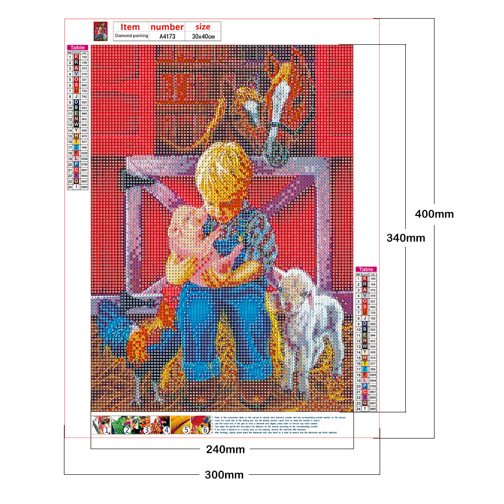 Farm Boy - Full Round Drill Diamond Painting 30*40CM