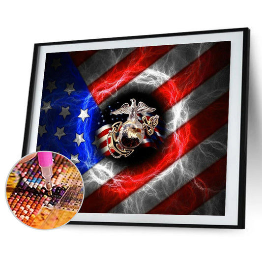 US Flag - Full Round Drill Diamond Painting 40*30CM