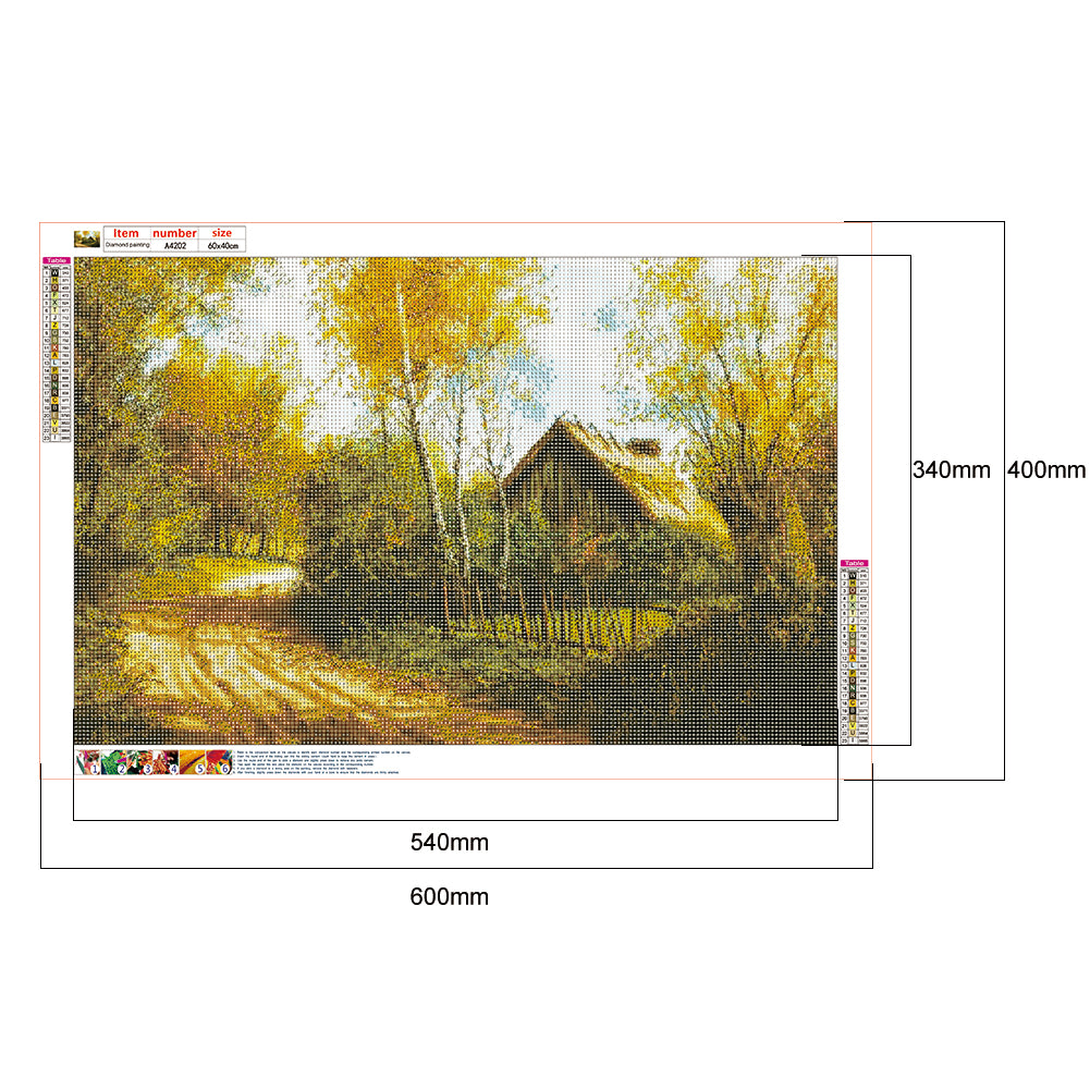 Landscape - Full Round Drill Diamond Painting 60*40CM