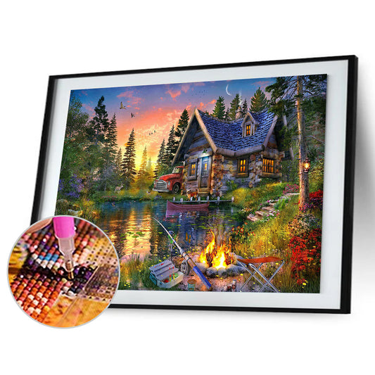 Mountain Water - Full Round Drill Diamond Painting 50*40CM