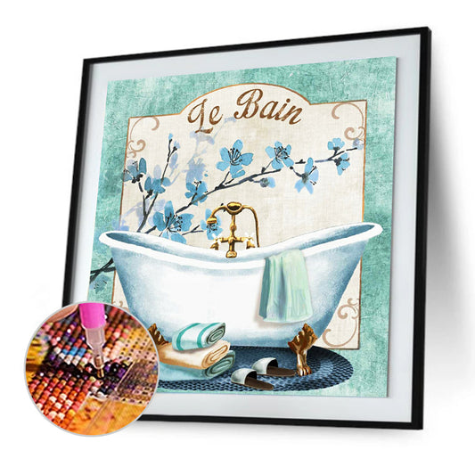 Classical Bathtub - Full Round Drill Diamond Painting 30*30CM