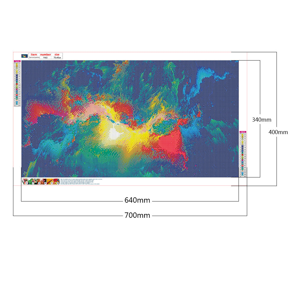 Color Cloud - Full Round Drill Diamond Painting 70*40CM