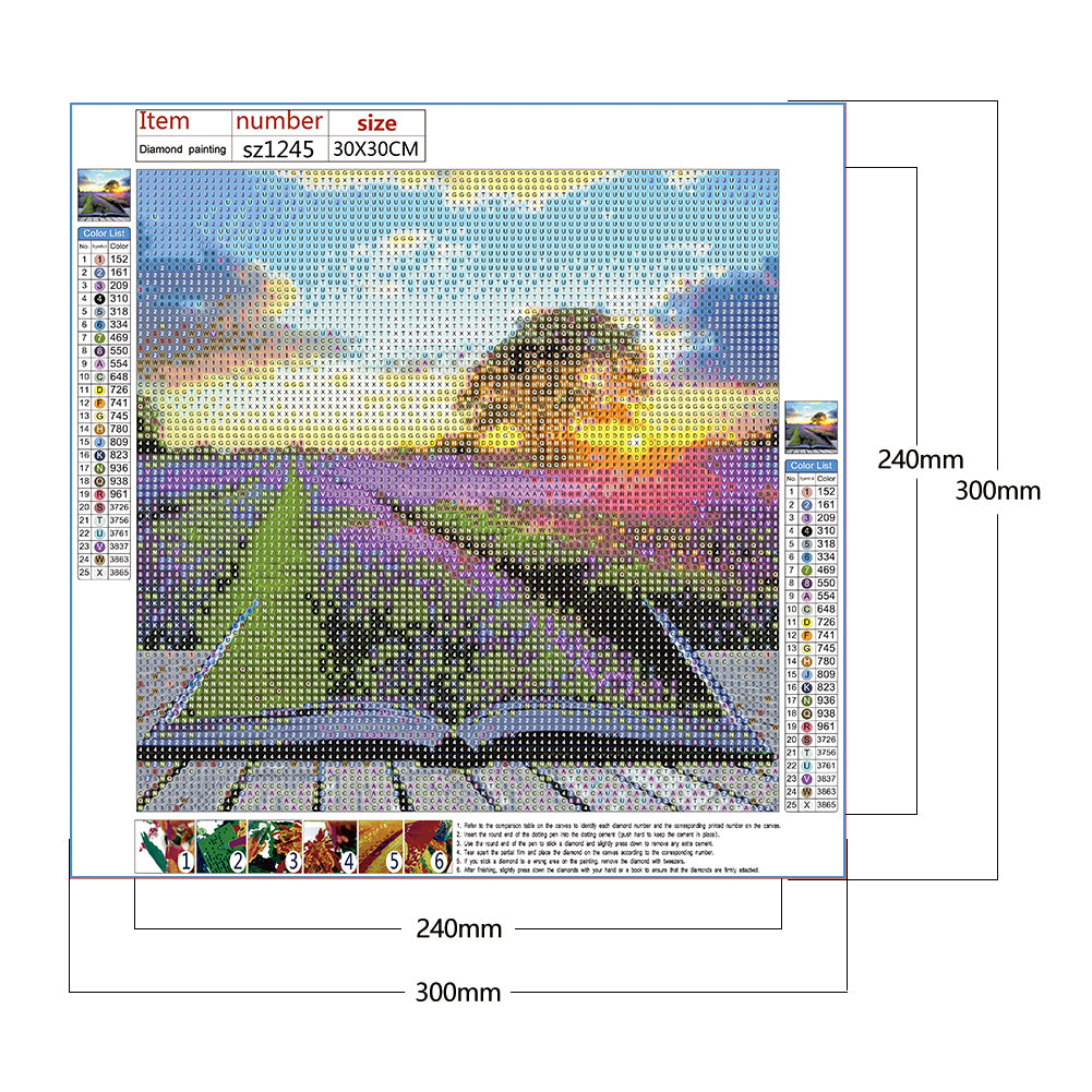 Flower Sea - Full Round Drill Diamond Painting 30*30CM