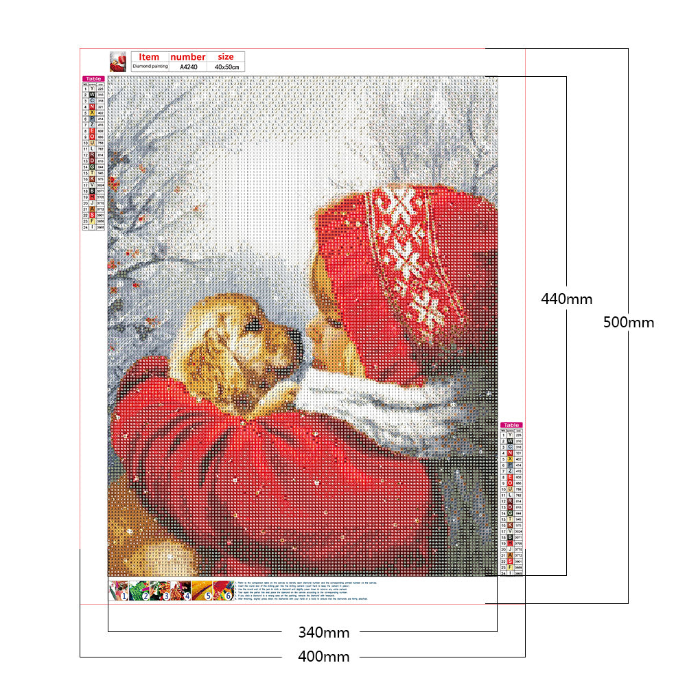 Kid Dog - Full Round Drill Diamond Painting 40*50CM