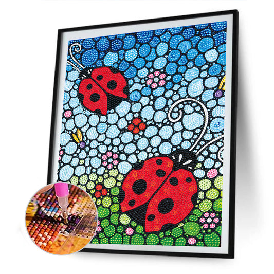 Ladybug - Special Shaped Drill Diamond Painting 30*40CM
