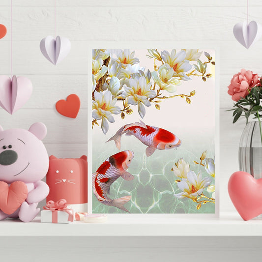 Gold Fish - Full Round Drill Diamond Painting 30*40CM