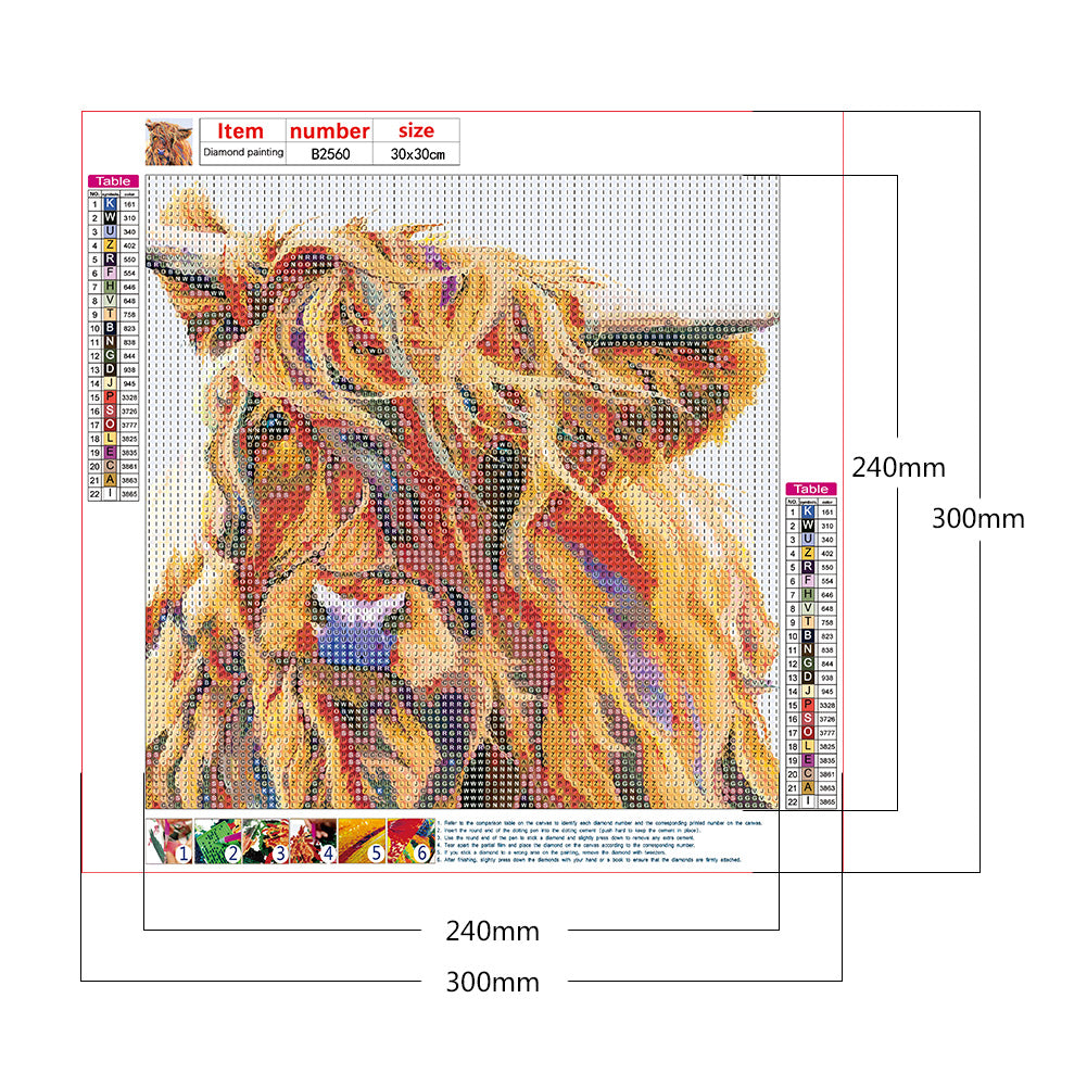 Cattle - Full Round Drill Diamond Painting 30*30CM