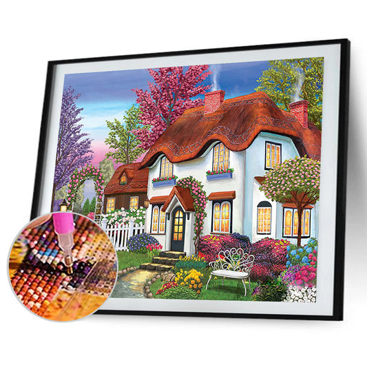 Village Car - Full Round Drill Diamond Painting 40*30CM