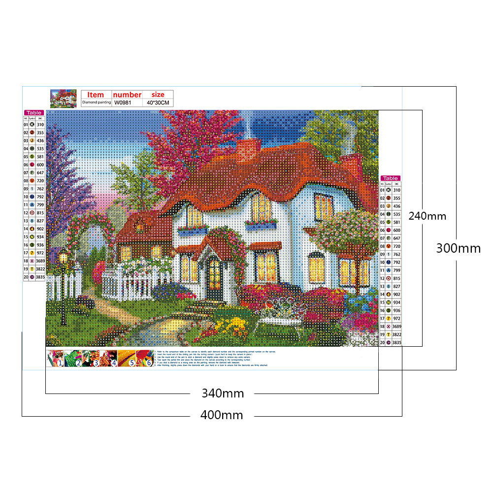 Village Car - Full Round Drill Diamond Painting 40*30CM