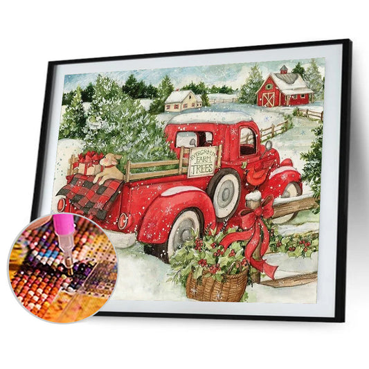 Red Car - Full Square Drill Diamond Painting 40*30CM