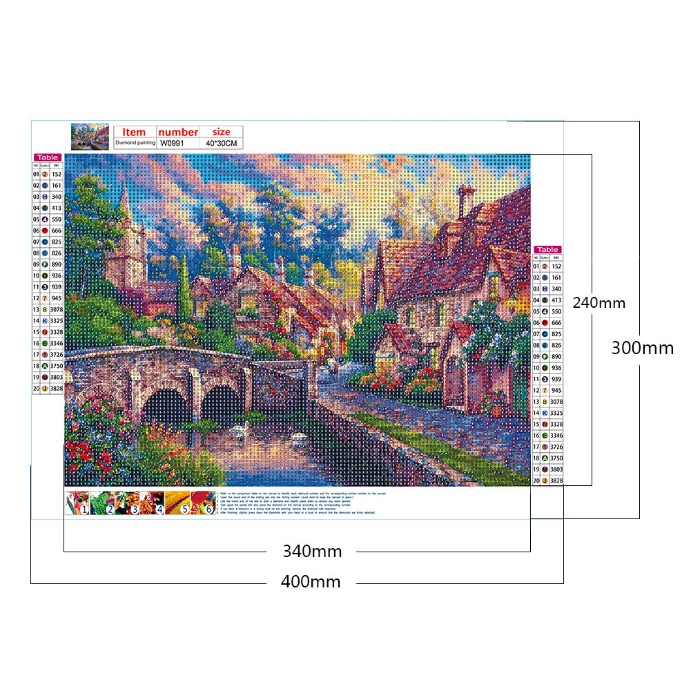 House Scenery - Full Round Drill Diamond Painting 40*30CM