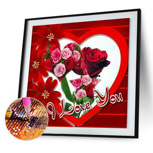 Love Rose - Full Round Drill Diamond Painting 30*30CM
