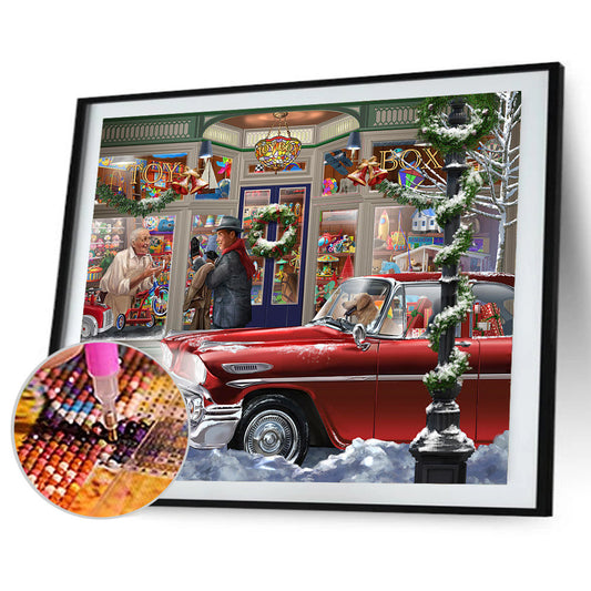 Christmas Snow - Full Round Drill Diamond Painting 50*40CM
