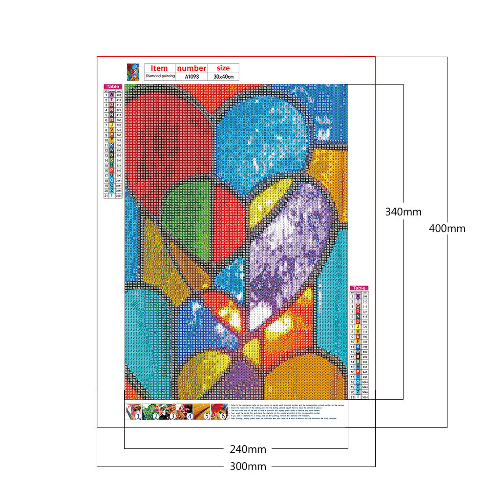 Cartoon Heart - Full Round Drill Diamond Painting 30*40CM