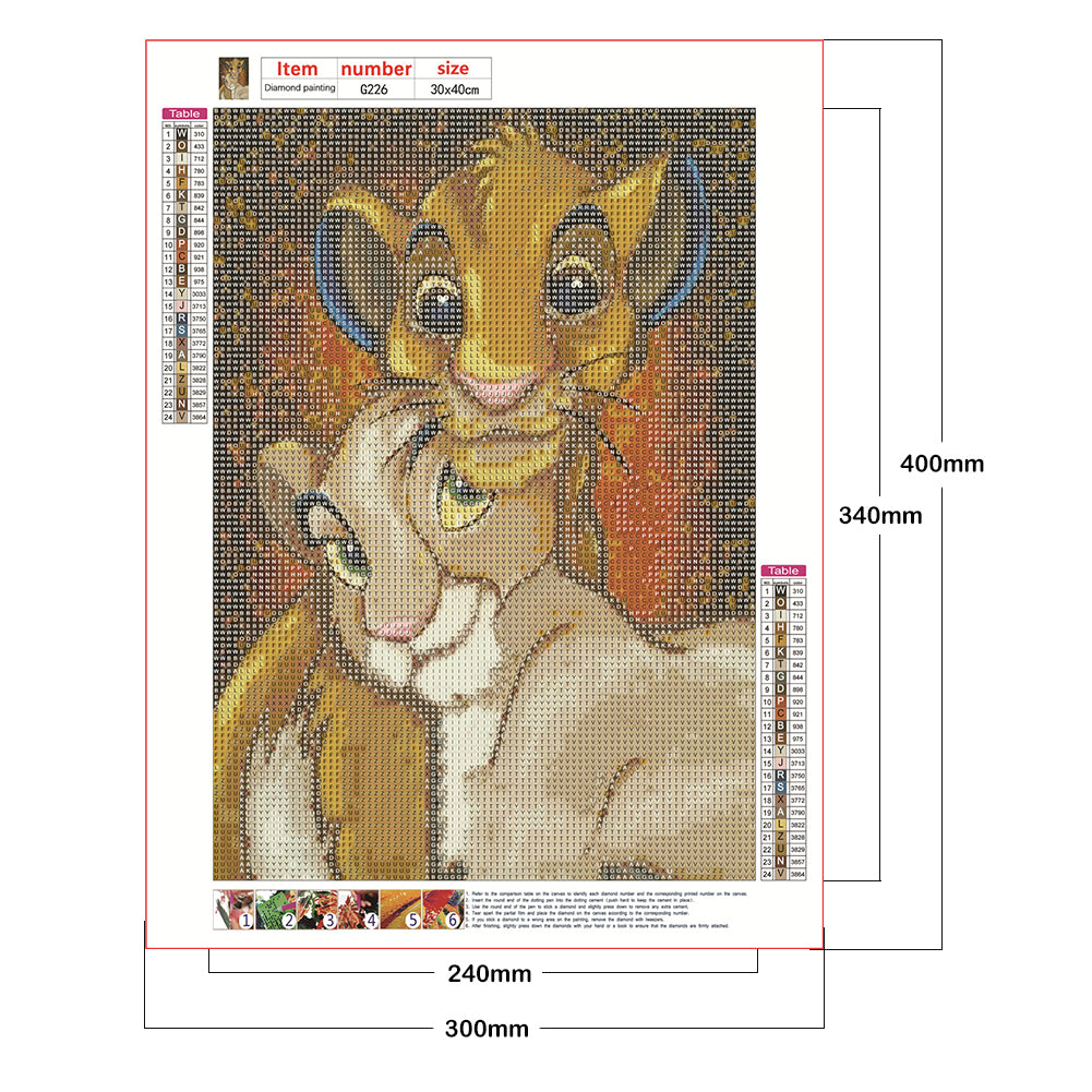 Lion - Full Round Drill Diamond Painting 30*40CM