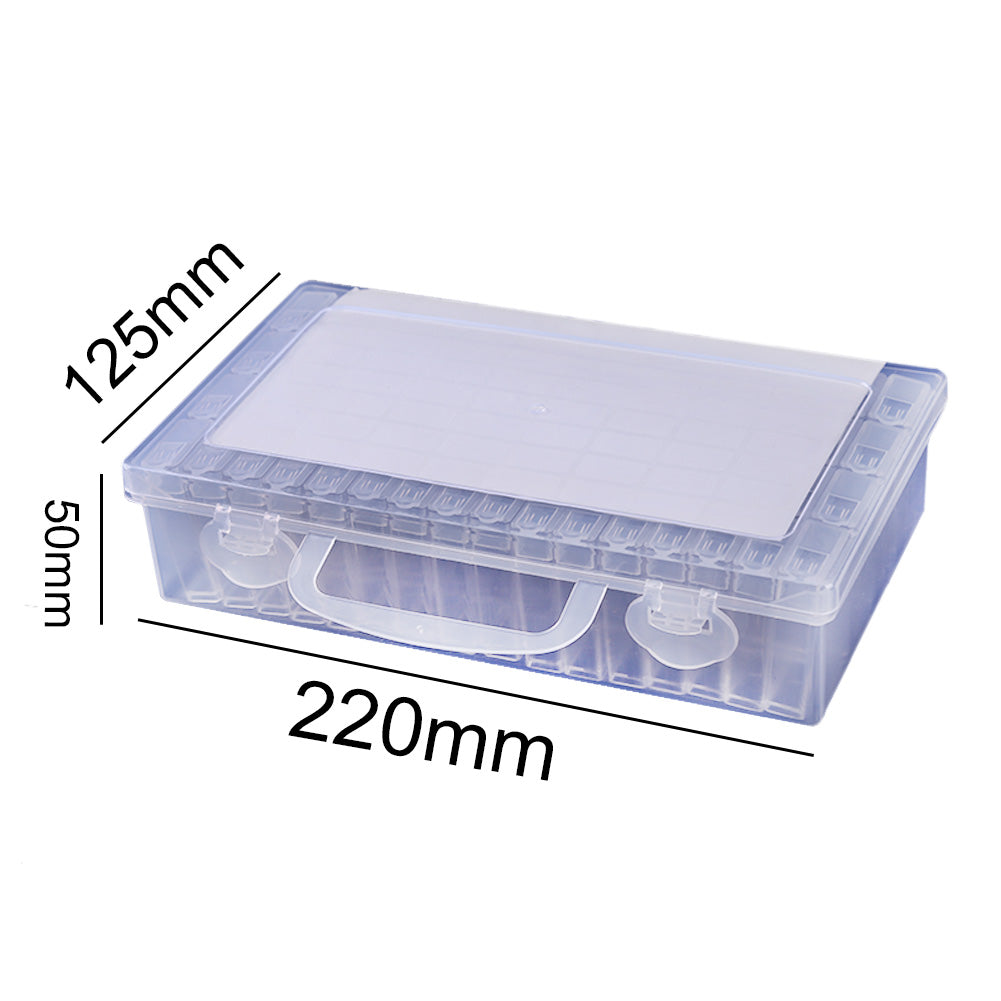 Diamond Painting Box Multi Grid Transparent Plastic Rhinestone Storage Case