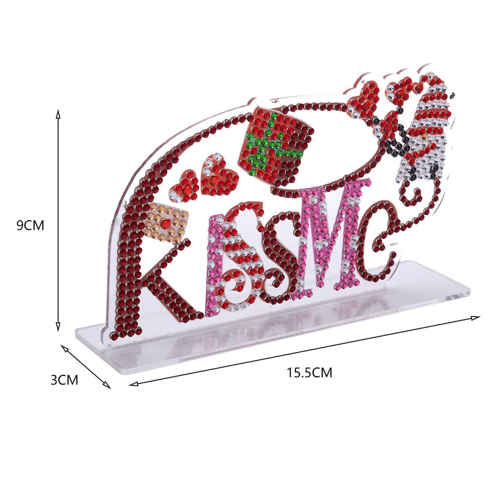 DIY Crystal Diamond Painting Rhinestone Valentines Day Desk Ornaments Kit