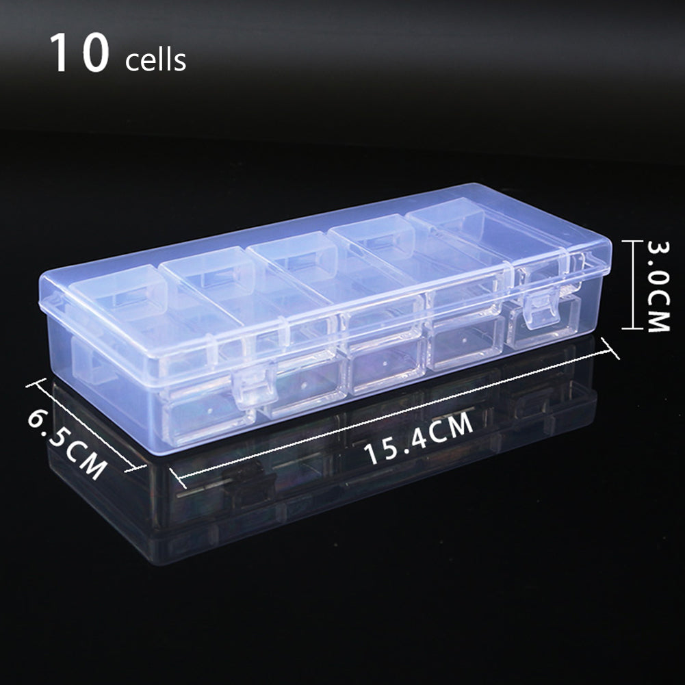 Square Diamond Painting Box Transparent Nail Beads Storage Case Container