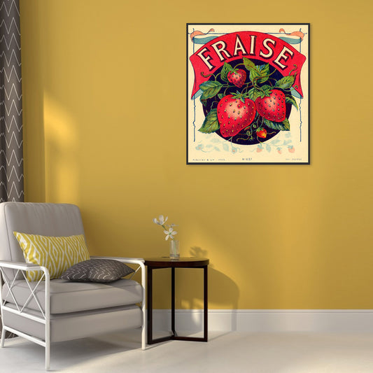 Retro Strawberry - Full Round Drill Diamond Painting 35*40CM