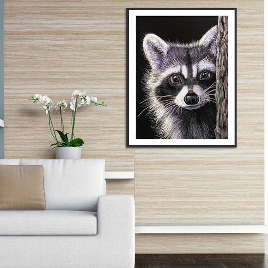 Dog Raccoon - Full Round Drill Diamond Painting 30*40CM